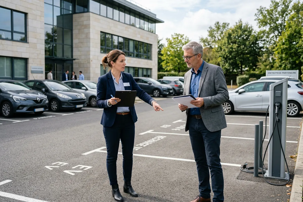Étude technique sur site pour installation borne de recharge en entreprise à Bouère Étude technique sur site pour installation borne de recharge en entreprise à Bouère